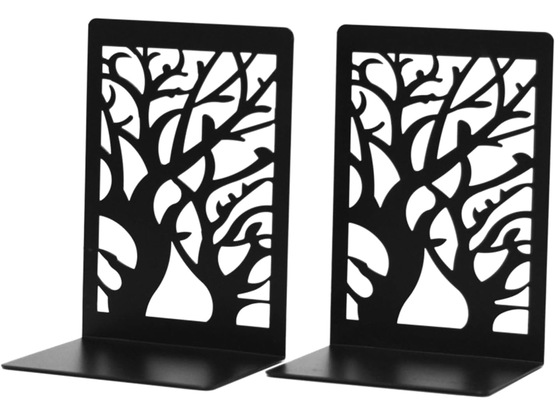Juego De 2 Pares De Sujetalibros Metálicos Para Estantes, Soportes Decorativos.