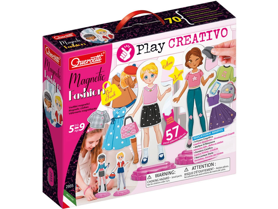 Juego Educativo QUERCETTI Magnetic Fashion Best Friends 29 pzs (Edad Mínima: 5 Años - 34 x 29 x 7 cm)