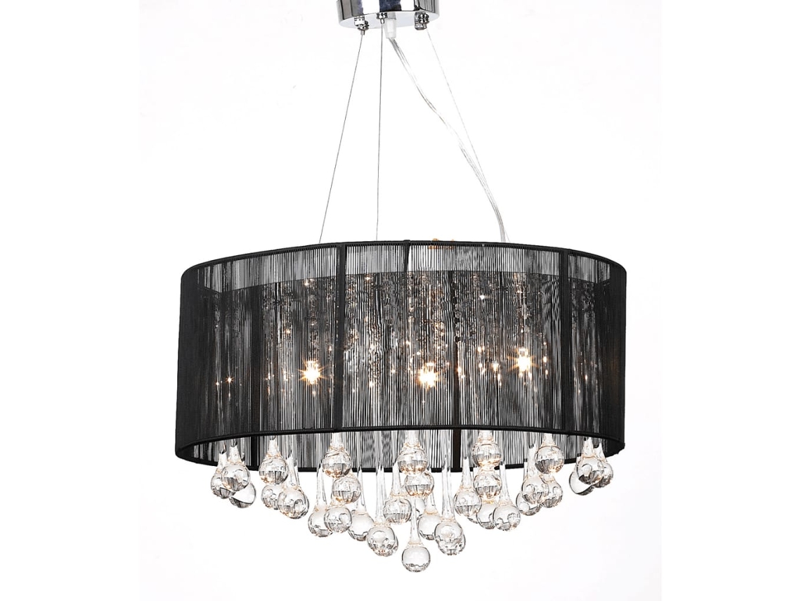 Candelabro Luminaria Negro con 85 Cristales