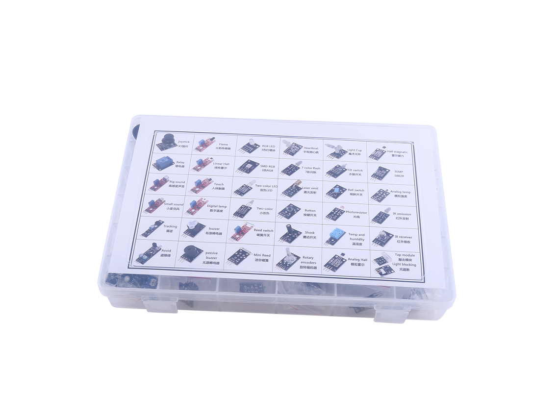 Kit De Módulos De Sensores 37 En 1 Para Educación Mcu Con Caja Incluida