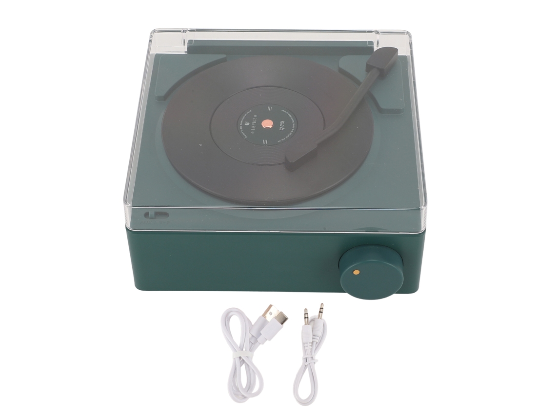 Reloj Despertador Estéreo Bluetooth Pequeño De Diseño Retro Con Altavoz, Transparente, Para Dormitorio, Verde.