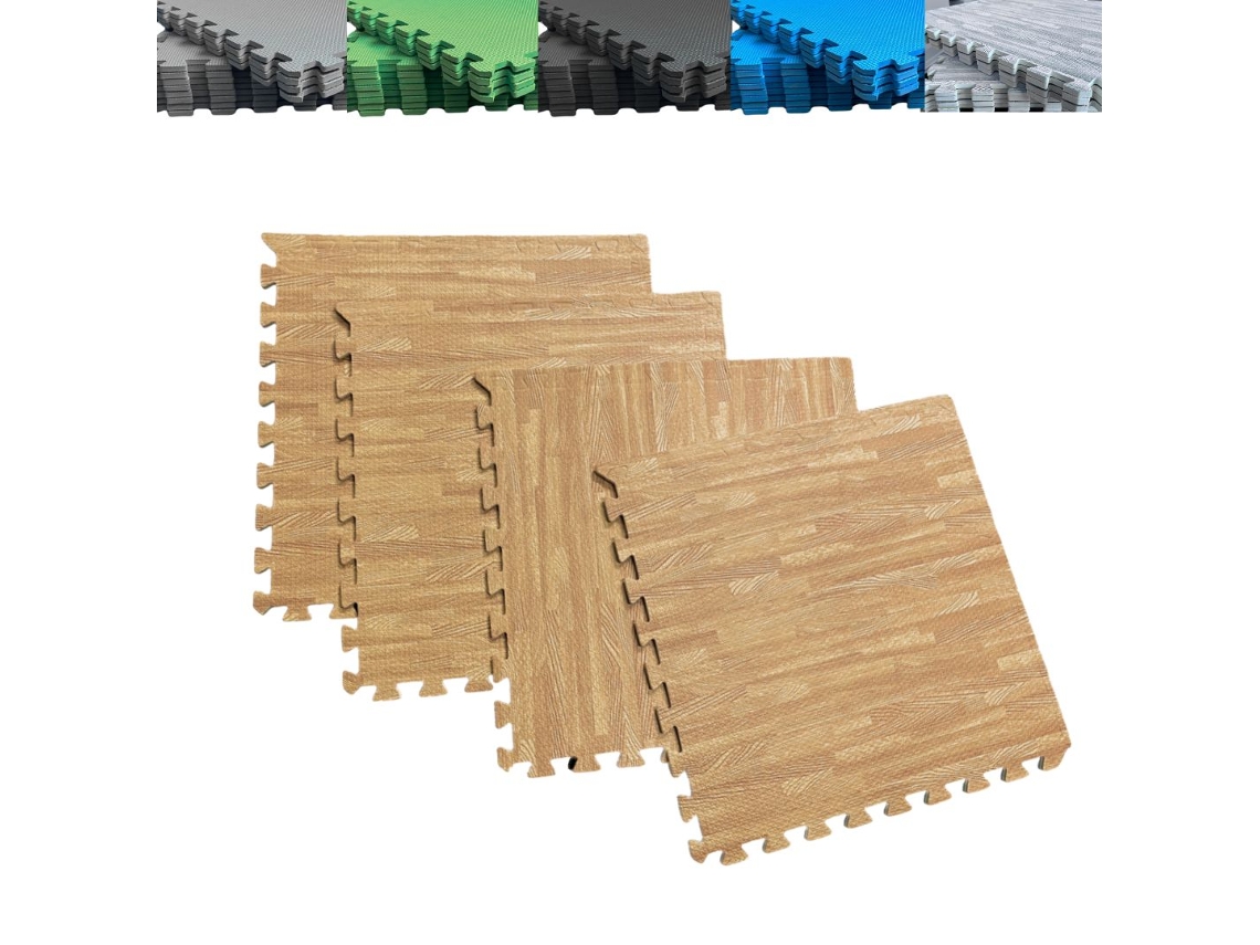 Tatami Puzzle 1cm 60x60cm Pack de 4 Unidades Parquet Marrón Jowy (t60 4)