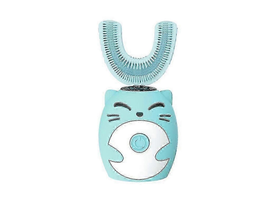 Cepillo de dientes eléctrico sónico de silicona para niños GOKOCO con limpieza automática de 360 ​​grados, recargable por USB y con forma de U.