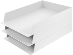 Caja Organizadora De Escritorio Apilable De 3 Piezas, Material Abs.