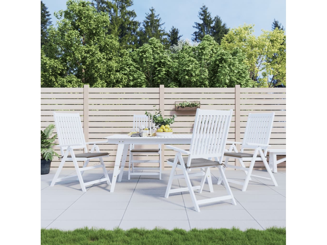 Cojines De Silla De Jardín 4 Uds Tela Oxford Gris 50x50x4 Cm