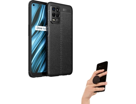 Carcasa y Popsocket Realme 8 5G Rugged Leather