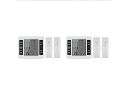 1 juego de termómetros inalámbricos para congelador y refrigerador con reloj.