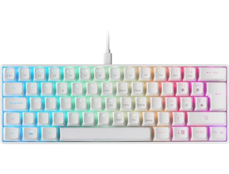 Teclado Gaming MARS GAMING MKMINIWBES (USB - Loyaut Español - Blanco)