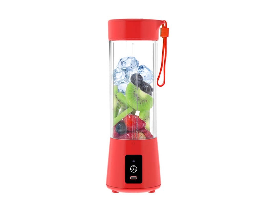 Exprimidor multifuncional, mini exprimidor eléctrico inalámbrico, tamaño pequeño Mdug (rojo)