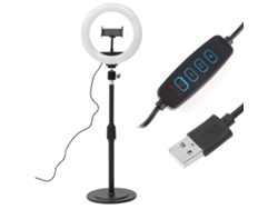 Luz De Relleno Anular Led Regulable Con Clip Para Teléfono Para Streaming En Vivo Y Selfies