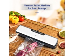 Máquina De Envasado Al Vacío Compacta Aoresac Con 5 Modos Y 10 Bolsas Para Almacenamiento De Alimentos.