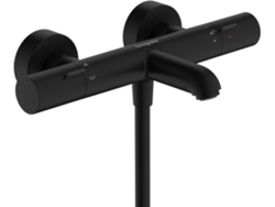 Termostato de baño HANSGROHE Ecostat Fine, proyección 177mm, montaje en superficie, 2 consumidores, 13325, Color: negro mate