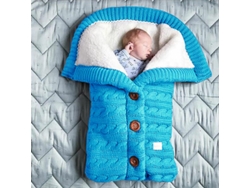 Saco De Dormir Para Bebé, Manta Gruesa Y Cálida Para Invierno, Apto Para Bebés De 0 A 12 Meses, Azul Czhhmart
