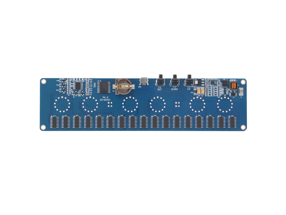 Módulo De Reloj De Tubo Brillante Diy Pantalla Digital 24h Placa Electrónica Usb 5v