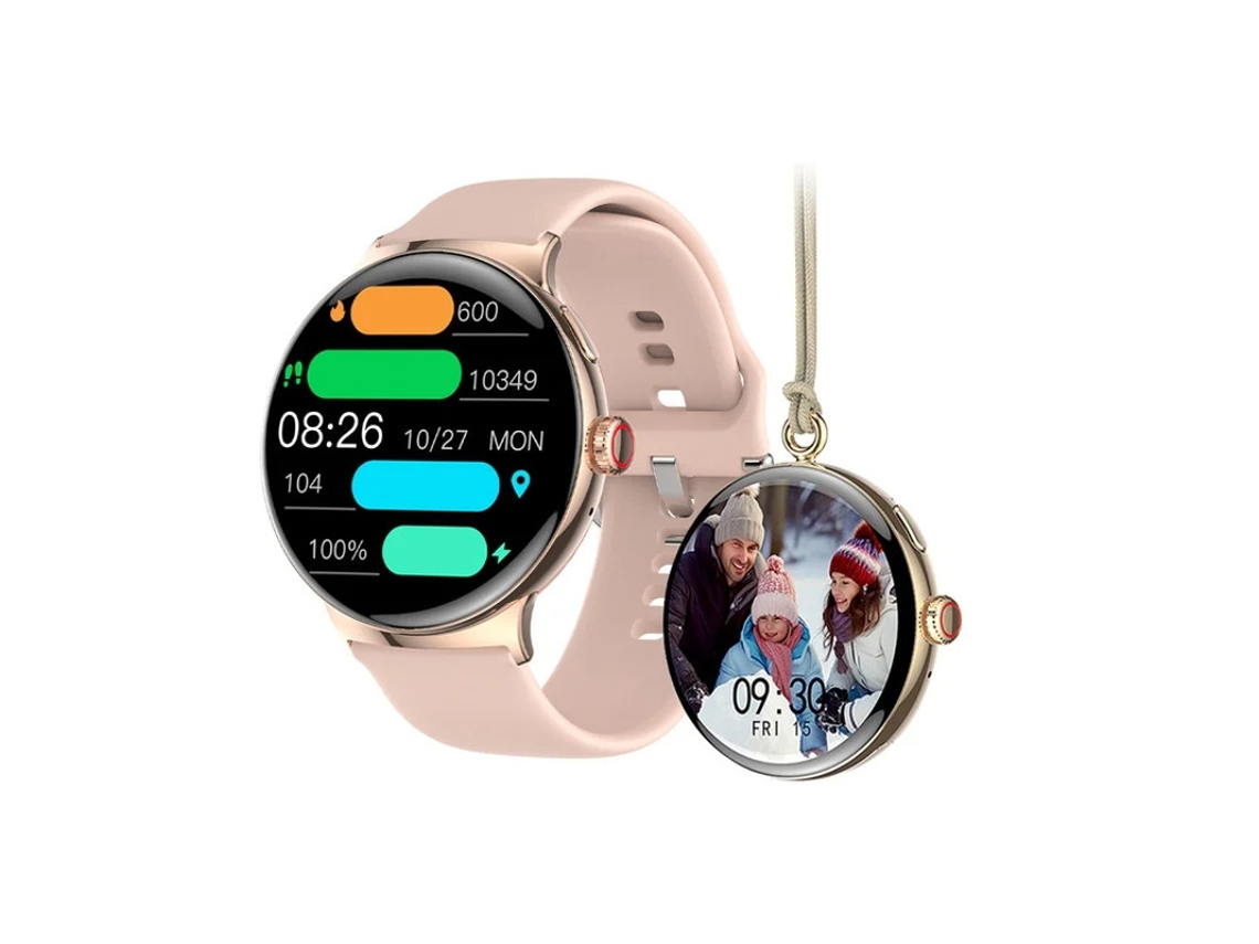 Reloj inteligente LA99 C con pantalla AMOLED de 1,85'' y llamadas Bluetooth en oro rosa. Bestvite