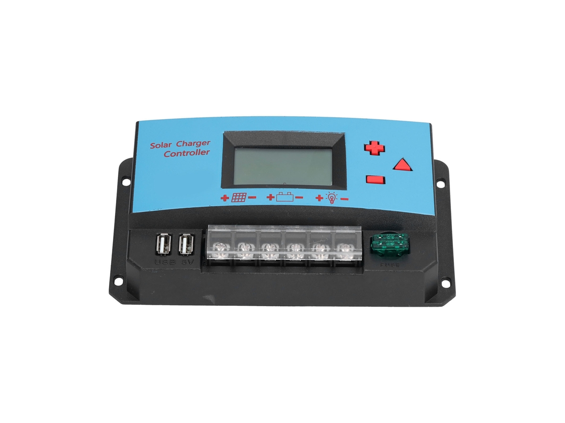 Controlador De Carga Solar Pwm Impermeable Con Pantalla Lcd Y Usb Para Lámparas Solares Y Paneles Publicitarios, 30 A, 12 V/24 V