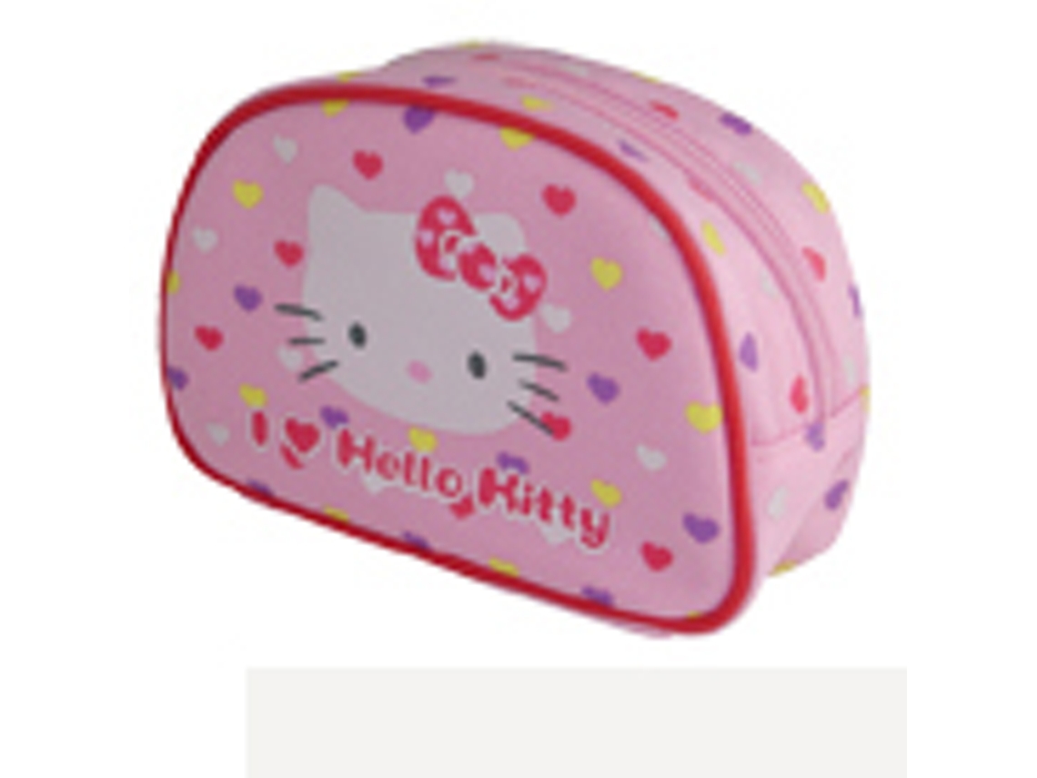 Mini neceser con cara de corazón de Hello Kitty