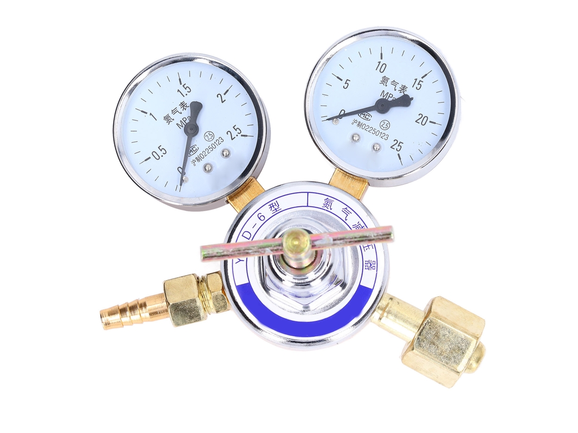 Kit Regulador De Nitrógeno Con Manómetro, Válvula Reductora De Presión De 2 Vías De Latón, 40 Nm³/h