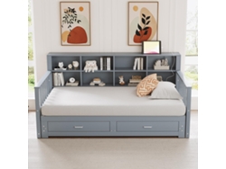 Sofá Cama Con Almacenamiento Y Cajones Multifuncional Gutent Gris (180x190)
