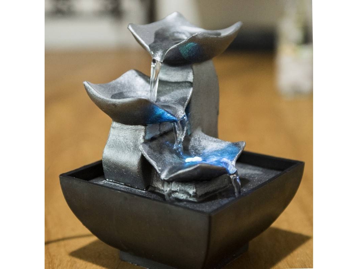 Fuente de Agua ZEN'LIGHT Boro (Negro - 13x13x17 cm - Resina)
