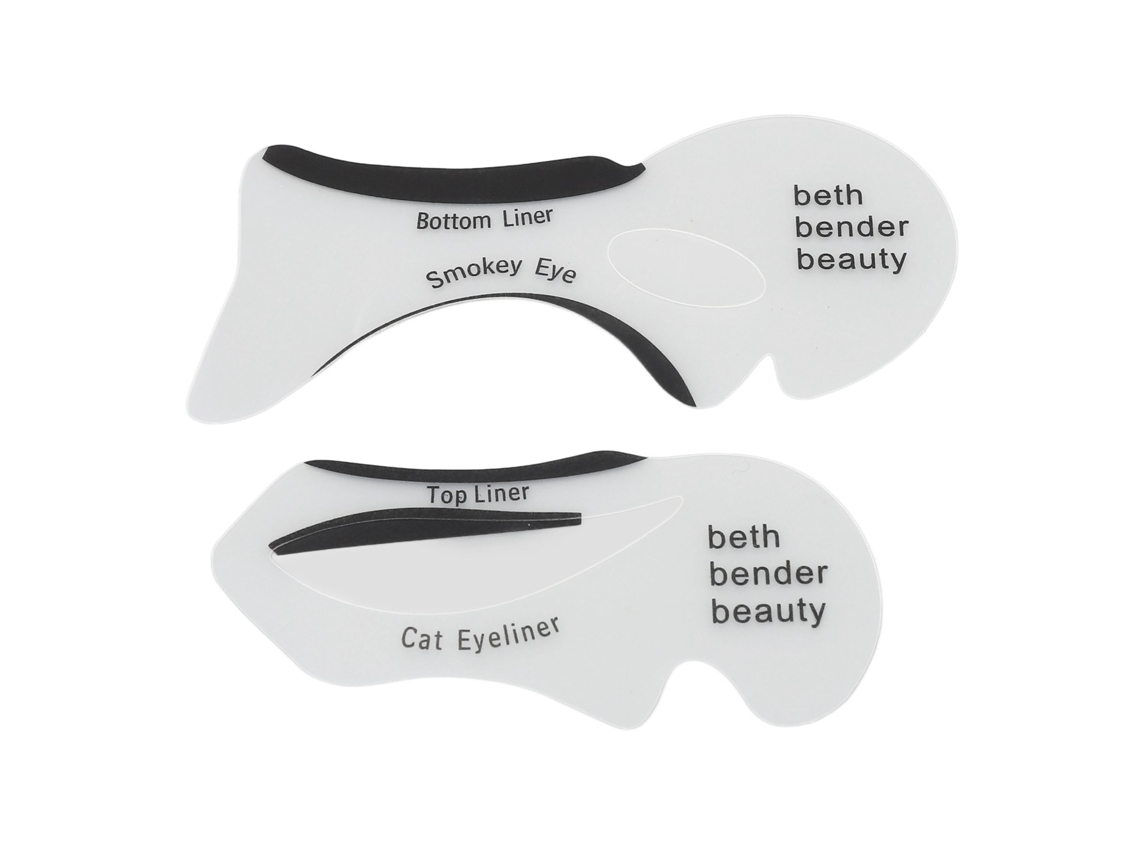 2pcs Estênceis Reutilizáveis De Sombra De Olhos E Eyeliner Em Eva Para Maquiagem Exquisita