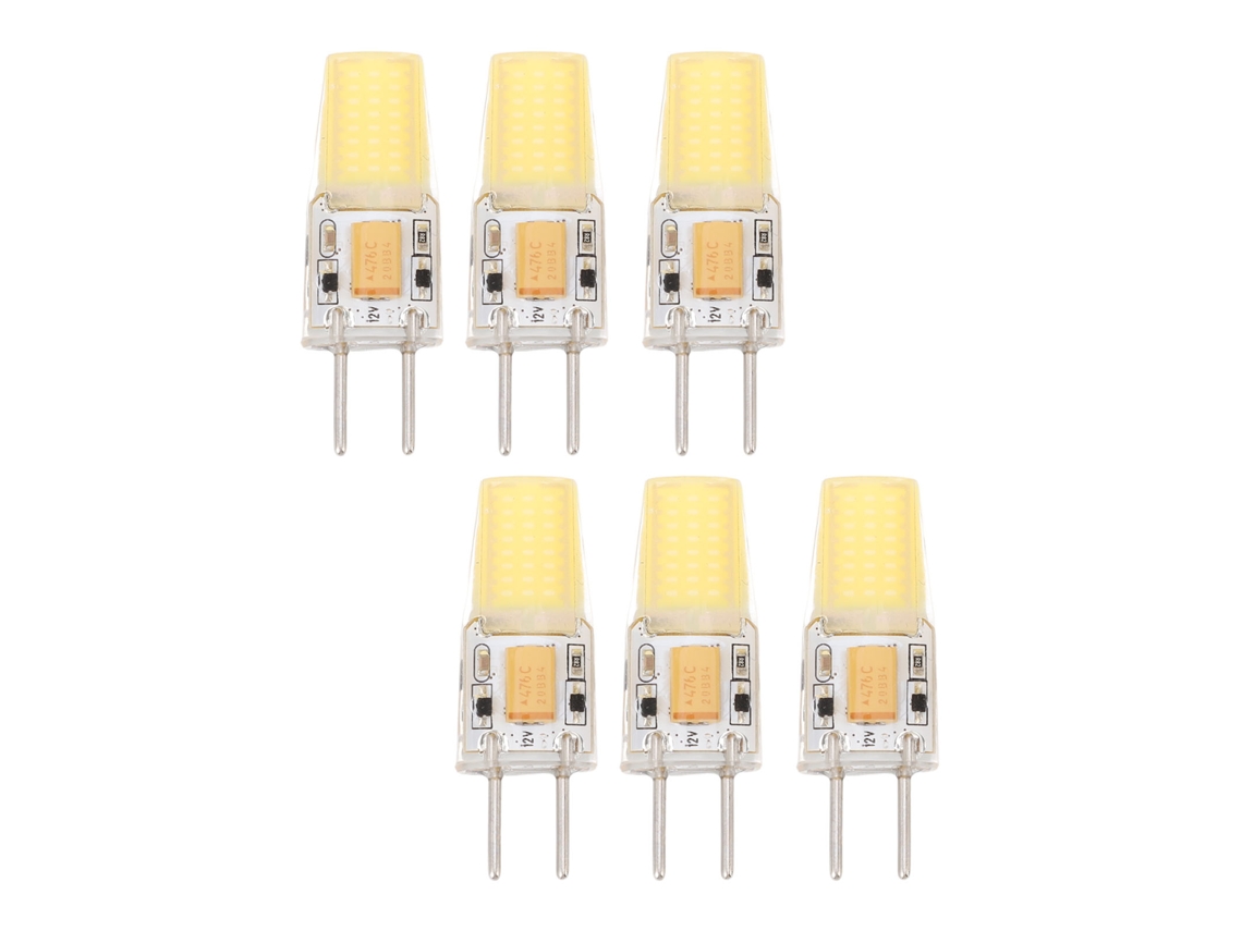 2026-bombilla Gy6.35 5w Ahorro Energía Protección Ojos Cob Luz Blanca Para Lámpara Techo Pared Mesa 6pcs Ac Dc12v