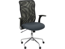 Silla de Escritorio Operativa PIQUERAS Y CRESPO Minaya Gris Oscuro y Negro (Malla y Tejido)