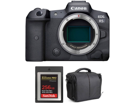Kit Cámara CANON EOS R5 + SanDisk 256 GB + Bolsa (Full-Frame)