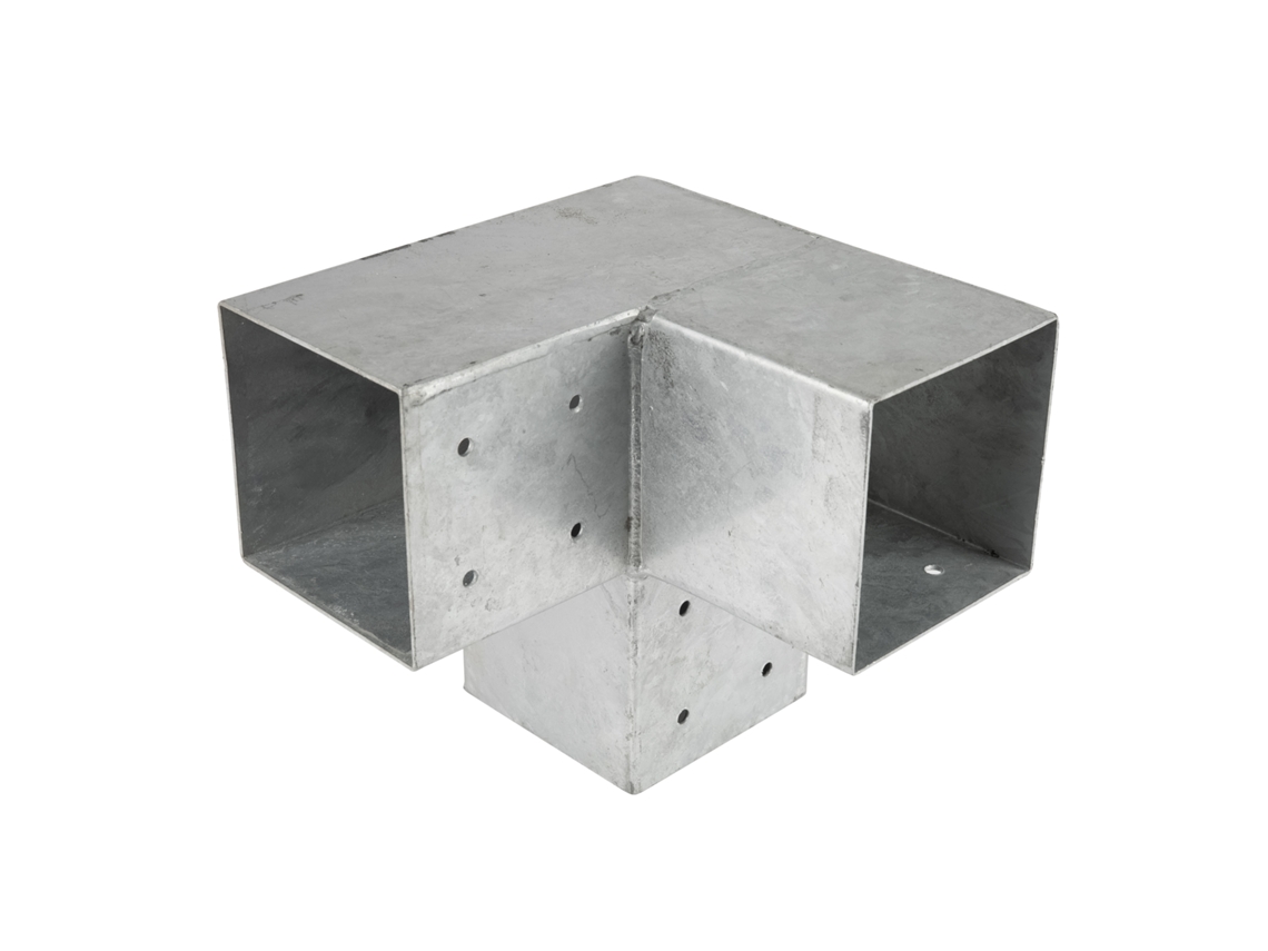 Conexión de esquina para pérgola para postes de 12 x 12 cm, modelo cubo, por pieza Wovar