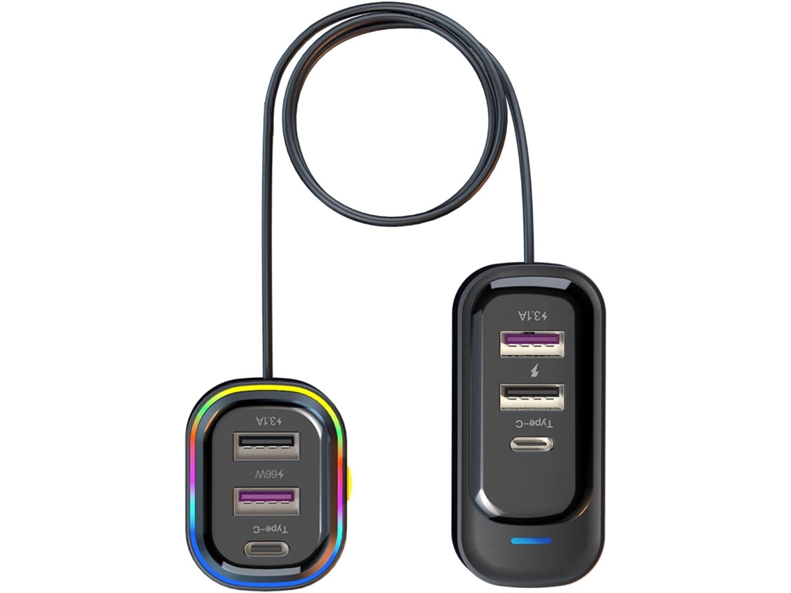 Centro Usb Compacto De 6 Puertos Y 66 W De Alta Velocidad Para Teléfonos Y Dispositivos.