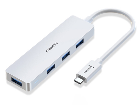 Adaptador PISEN J-Hb4001 4In1 Tipo-C a 4Usb3.0 para Huawei Mate40/P50 S20