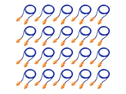Auriculares Reutilizables De Silicona Con Cable, 20 Pares, Cancelación De Ruido Para Dormir, Luz Azul.