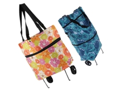 Bolsas de compra plegables con ruedas para guardar artículos, juego de 2. GOKOCO