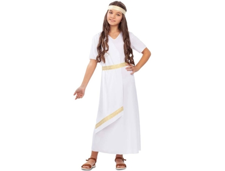 Disfraz de Niña DISFRAZZES Emperatriz Romana Blanca (Talla: 7 a 9 años)