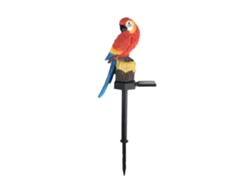2026-luz De Paisaje Solar Para Jardín Con Forma De Loro, Lámpara Decorativa Impermeable Para Camping Y Exteriores Rojo