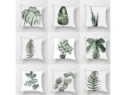 Rebe-set De 9 Fundas De Almohada Con Estampados De Plantas 45x45 Cm Para Sofá Sala Dormitorio Decoración Estilos Diferentes