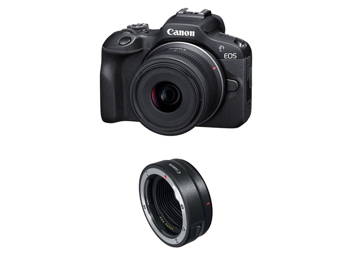 Canon Eos R100 + Rf-s 18-45 Mm F/4.5-6.3 Is Stm + Anillo Ef-eos R