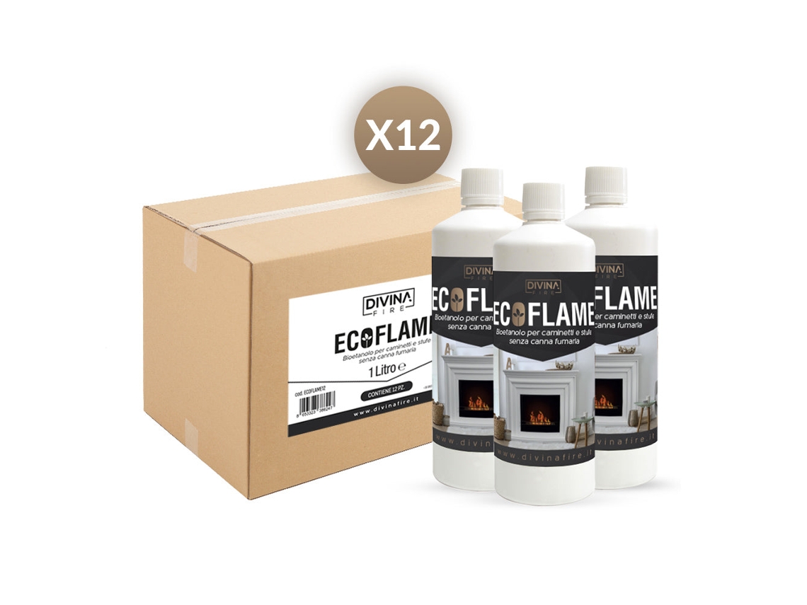 12 litros de bioetanol, un combustible natural y ecológico para biochimeneas.