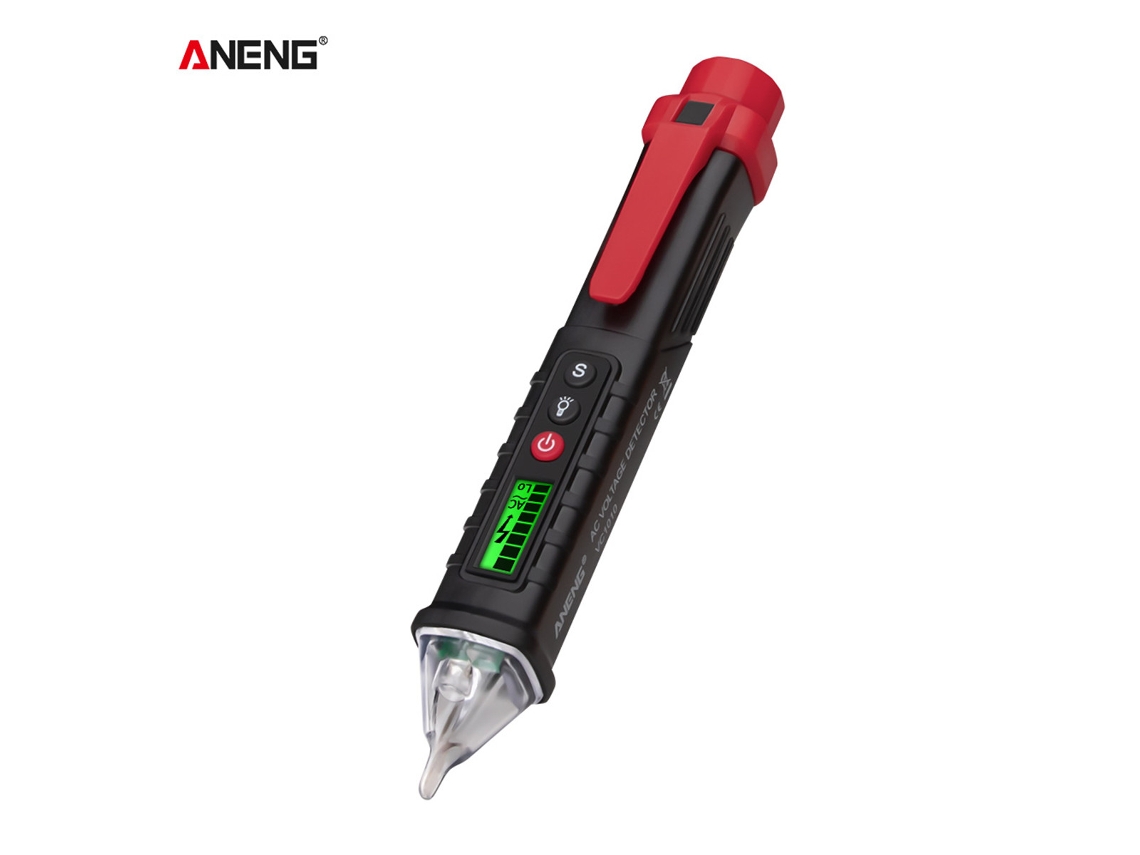 Probador De Voltaje De Ca Sin Contacto Vc1010 Con Sensibilidad Ajustable, Pantalla Lcd, Linterna Y Zumbador, 12v-1000v