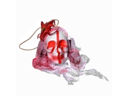 KOFIHETY Decoración Colgante de Calavera con Espuma de Sangre para Halloween, Temática de Casa Encantada (rojo)