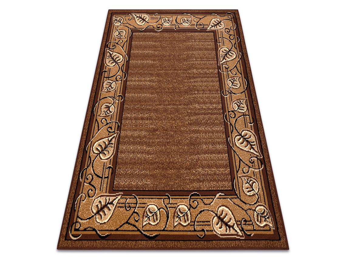 Alfombra BCF MORAD Feliks Marco, Hojas Clásico - Marrón (300 x 400 cm)