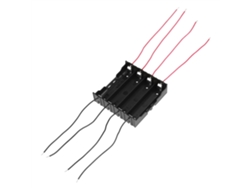 Veloriskku-portacelulas Bateria 8 Hilos Con Cables Negro Para 4 X 18650 Clip Holder Box Case