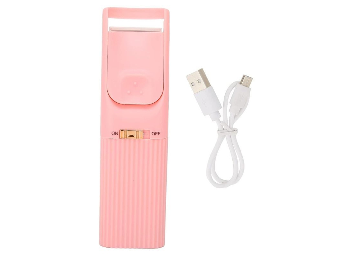 Rizador De Pestañas Eléctrico Recargable, Rizador De Pestañas Con Calor Y Almohadillas De Silicona Inteligentes, Rosa.