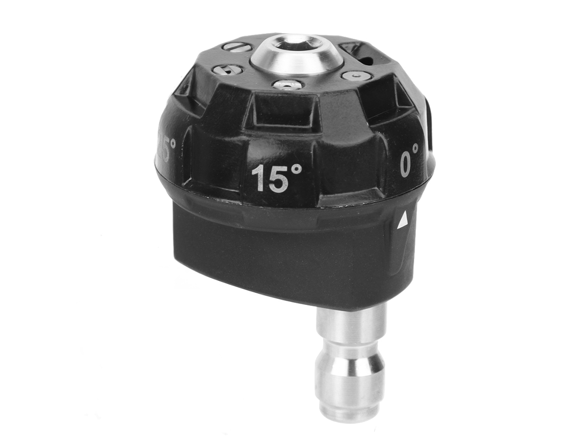 Boquilla pulverizadora multifuncional 6 en 1 para hidrolimpiadoras con conector rápido de 1/4 de pulgada.