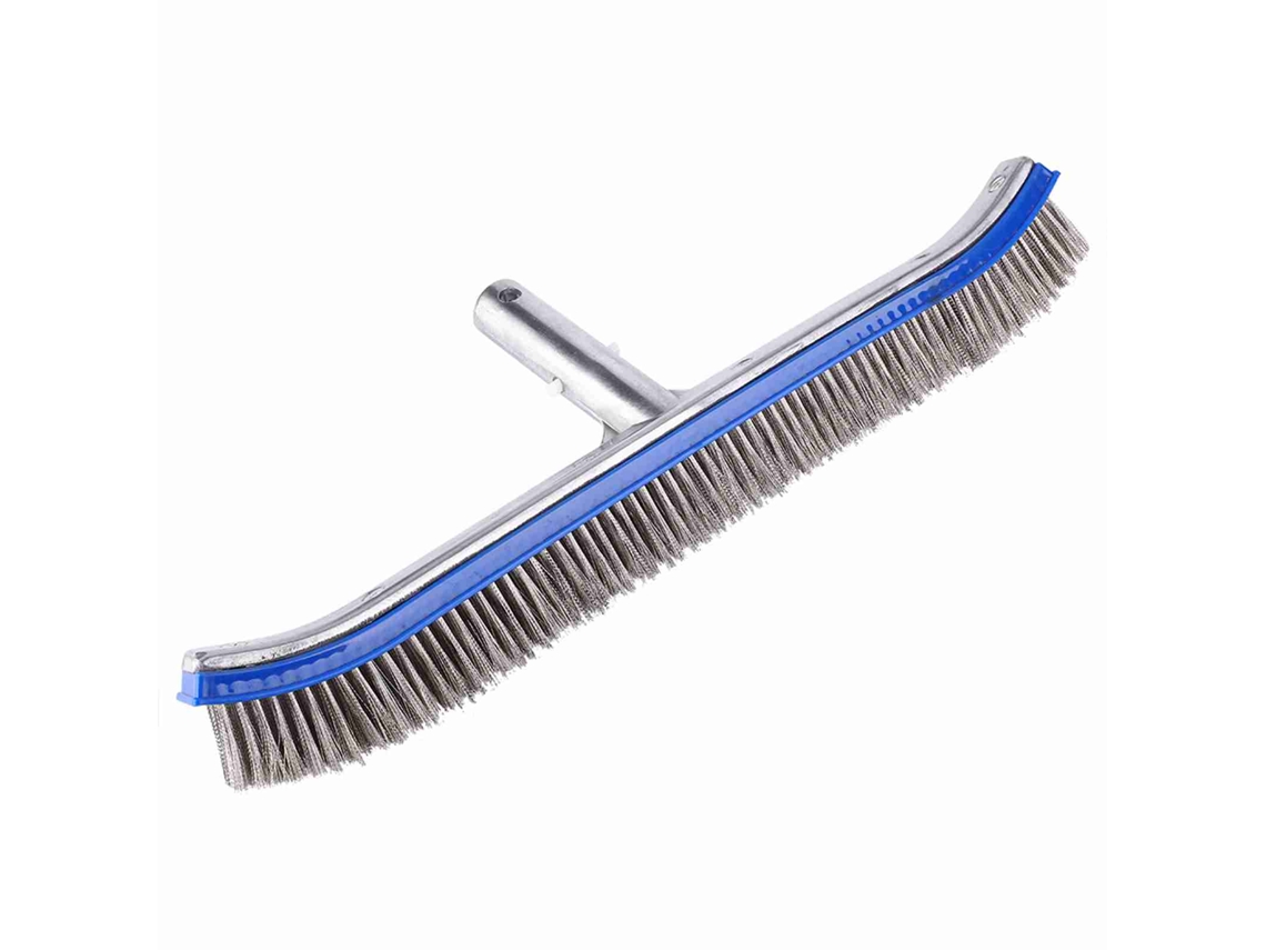 Cepillo de alambre de acero de 18 pulgadas para piscinas (para limpiar el fondo y las paredes de la piscina, apto para estanques y aguas termales)