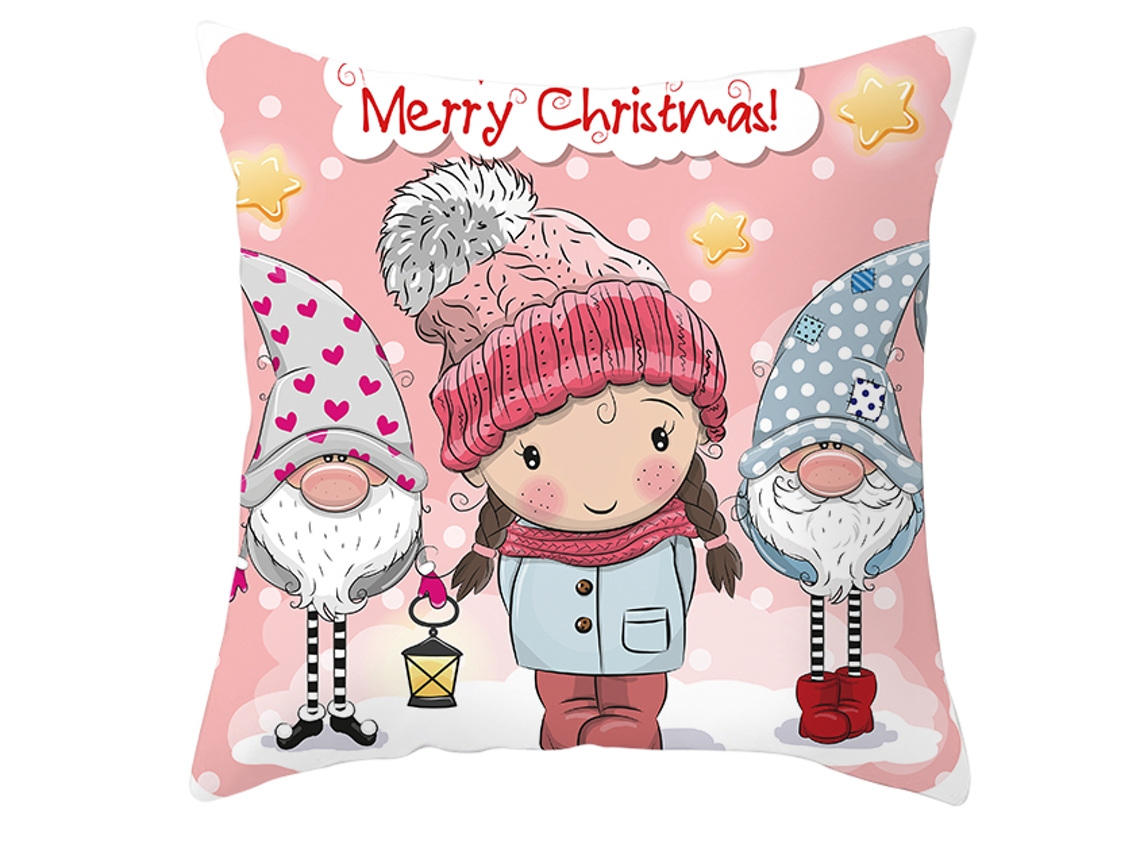 Serie de Funda Decorativa de Almohada Enano de Navidad