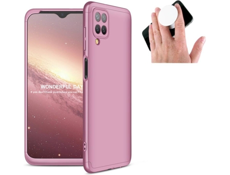 Funda y Popsocket Samsung A12 PHONESHIELD Slim Armor 360º Rosa
