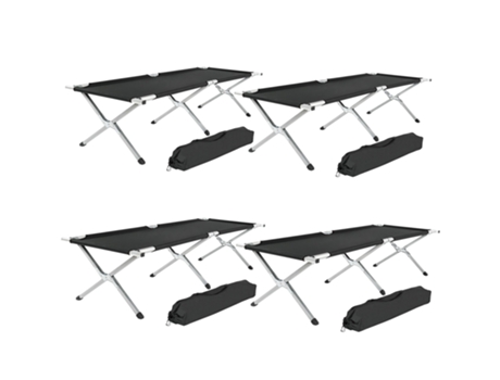 4 Cama TECTAKE Aluminio Porttil