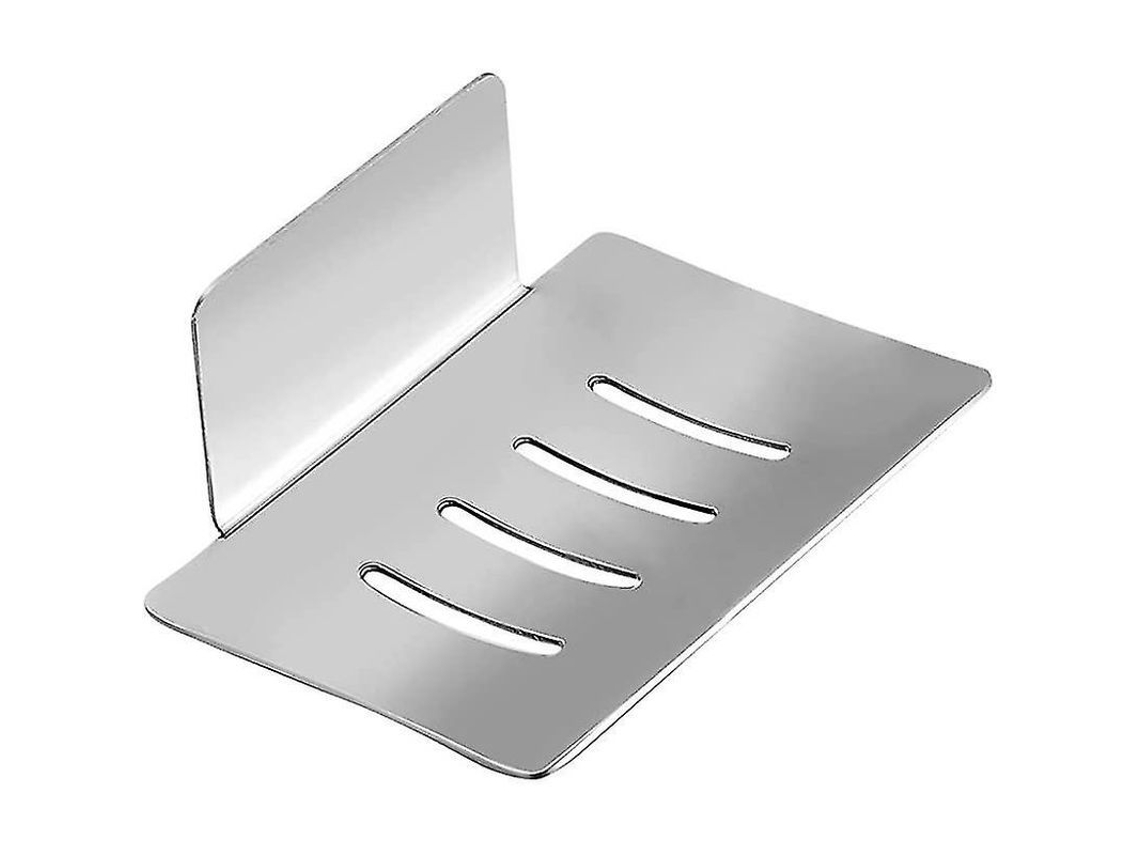 Plato De Jabón De Pared Sin Taladrar, Acero Inoxidable Con Drenaje, Multifuncional Para Baño Y Cocina