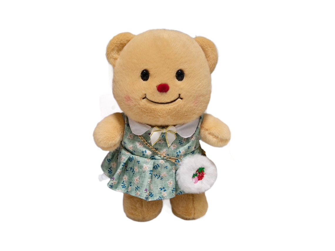 Lindo osito de peluche con suéter y paraguas, amarillo, juguete suave y abrazable, CHABERLU